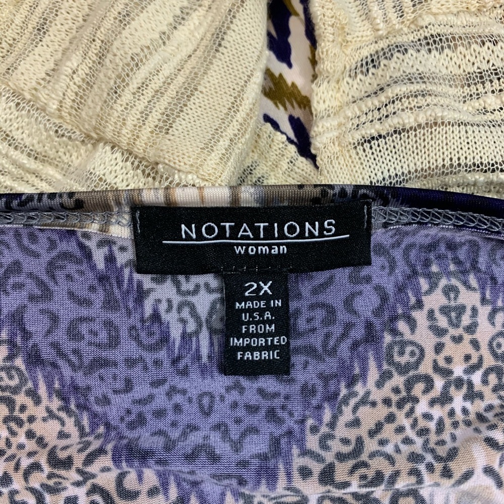 Notations layered Tank with Long Sleeve Overlay - Picture 3 of 6